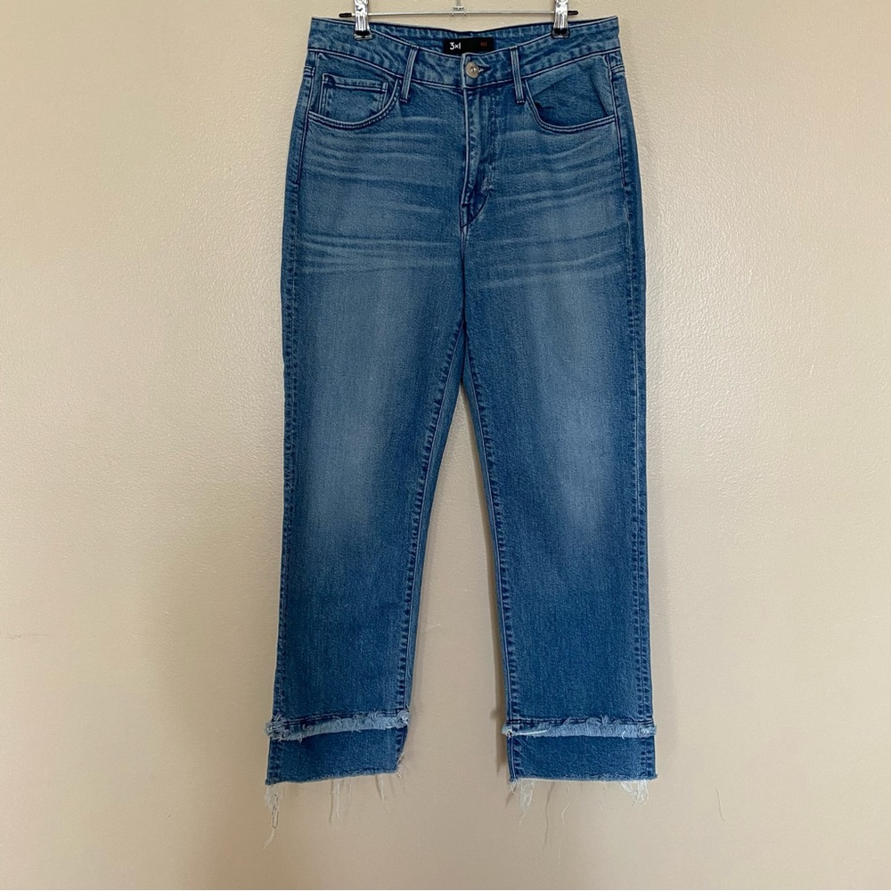 3x1 Jeans Straight Cut with a little Flare Mid Rise Size 28